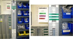 Ormec's cable Kanban and metrics board